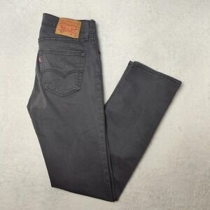 Levis 511 Jeans Mens 32x34 Gray Slim Stretch Dark Wash Denim Pockets Work School